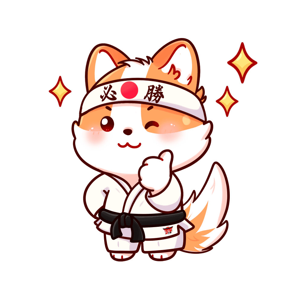 Coco-chan, la mascota profesora de Japonés a Fondo, con el pulgar hacia arriba
